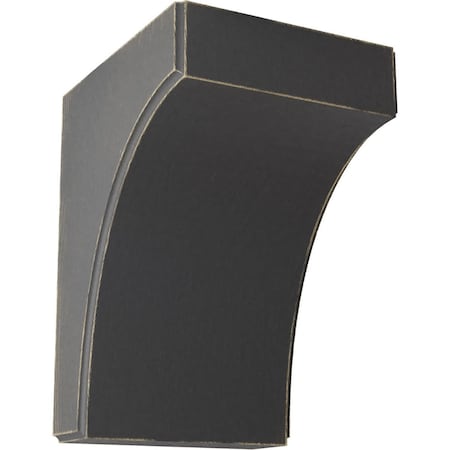 Ekena Millwork 5 1/4"W x 6"D x 8"H Clarksville Wood Vintage Decor Bracket, Black BKTWD05X06X08CVBL